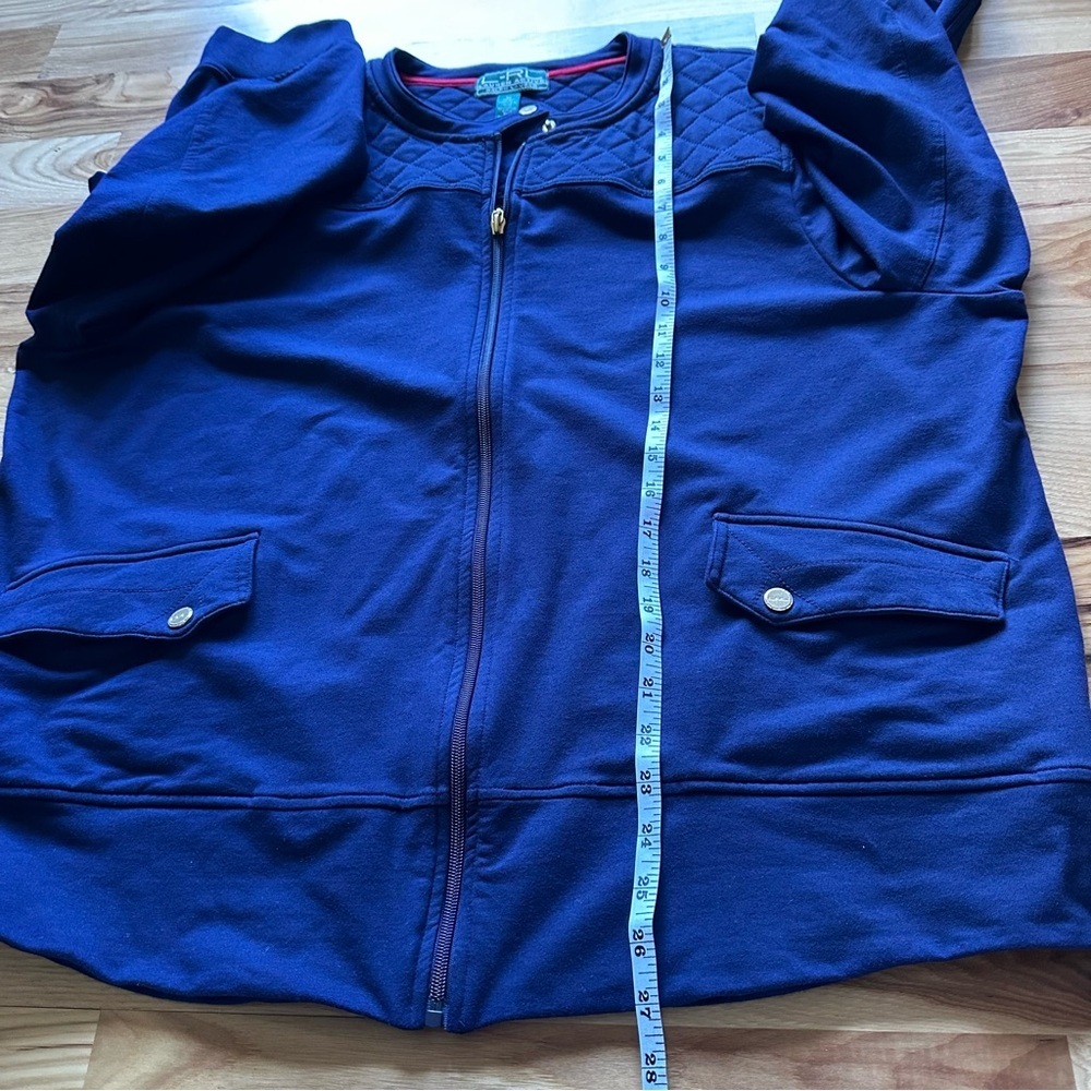 Lauren Active Ralph Lauren Sweater Size 3XL Navy Full Zip Long Sleeve - Picture 11 of 13
